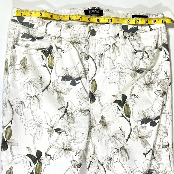 Buffalo David Bitton - Women's Sz 12 - Havana White Jeans High Rise Ankle Skinny - Picture 9 of 13